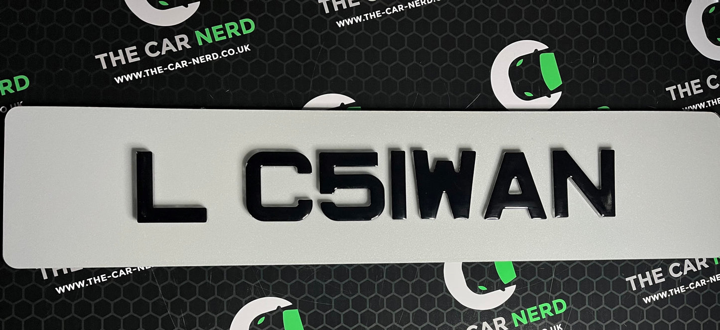 3D Black Gel Metro Number Plates