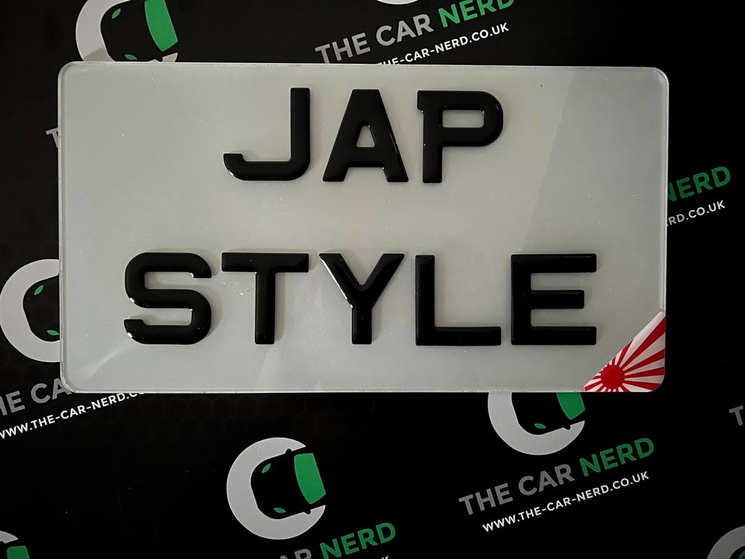 Japanese Import 3D Gel Number Plates