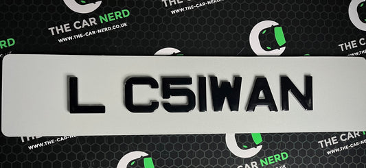 3D Black Gel Metro Number Plates