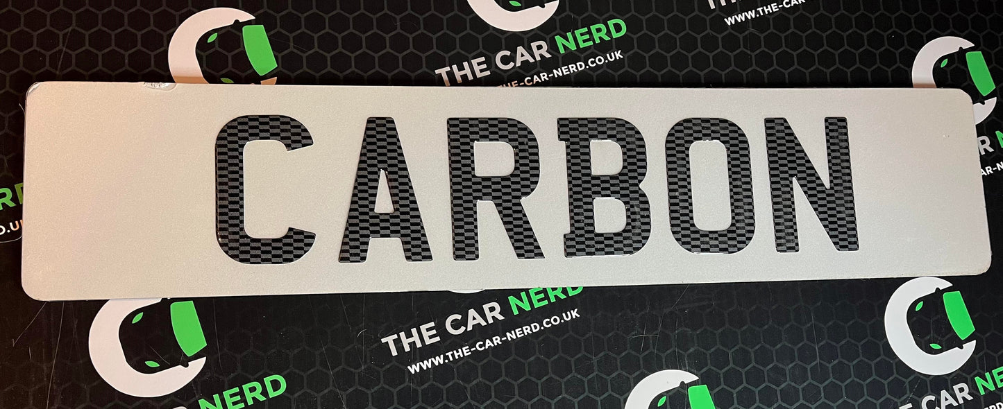 3D Carbon Gel Number Plates