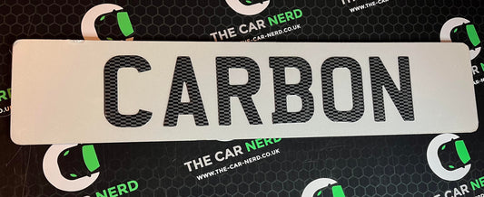 3D Carbon Gel Number Plates
